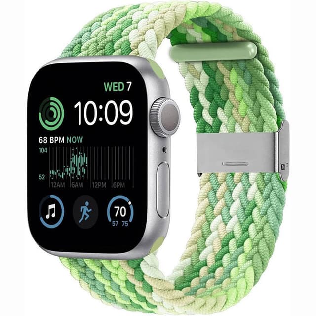 Flätat Elastiskt Armband Apple Watch SE 2022 40mm - Gradient green