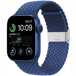 Punottu elastinen rannekoru Apple Watch SE 2022 44mm - sininen