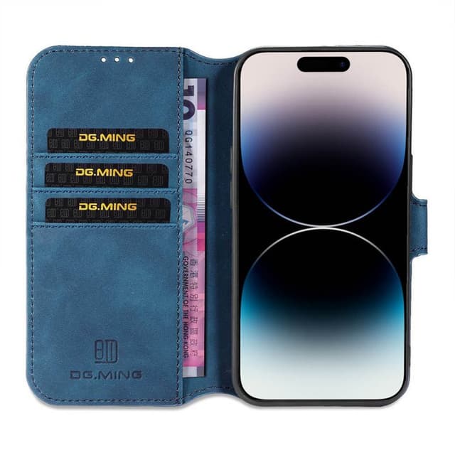 DG-Ming Wallet cover 3-kort Apple iPhone 14 Pro - Blå