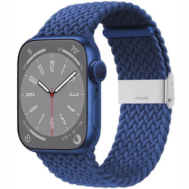 Flätat Elastiskt Armband Apple Watch 8 (41mm) - Blå