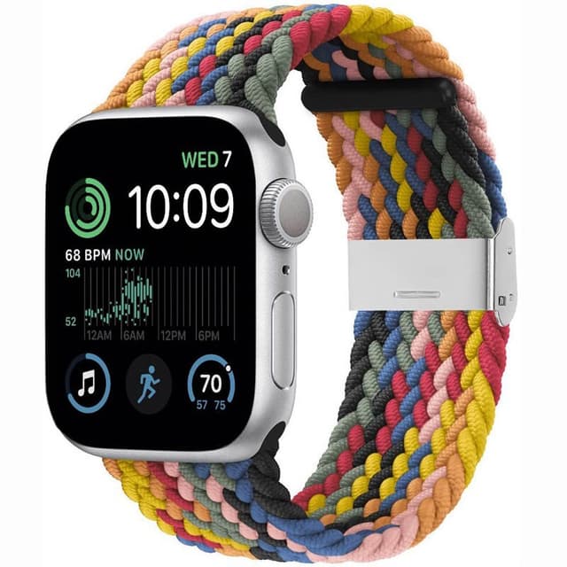 Punottu elastinen rannekoru Apple Watch SE 2022 44mm - rainbow