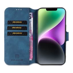DG-Ming Wallet cover 3-kort Apple iPhone 14 Plus - Blå