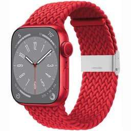 Punottu elastinen rannekoru Apple Watch 8 (45mm) - darkred