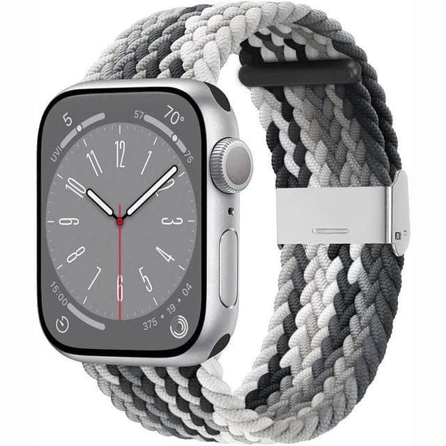 Flätat Elastiskt Armband Apple Watch 8 (45mm) - Gradient grey