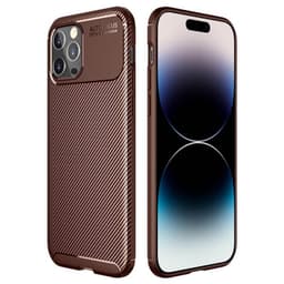 Karbon silikon Deksel Apple iPhone 14 Pro - Brun