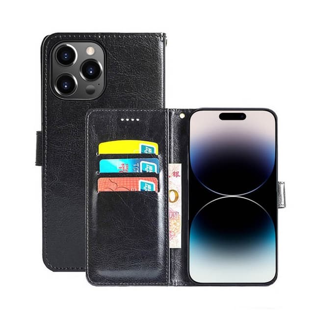 Wallet cover 3-kort Apple iPhone 14 Pro Max - Sort