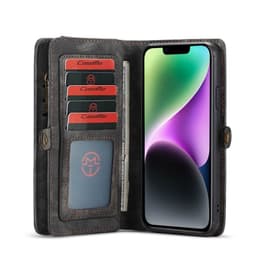 CaseMe Lompakkokotelo 11-kortti Apple iPhone 14 - Musta/Harmaa