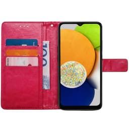 Wallet cover 3-kort Samsung Galaxy A03 - Lyserød