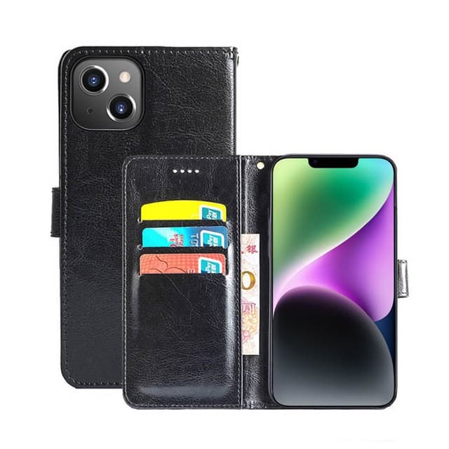 Wallet cover 3-kort Apple iPhone 14 Plus - Sort
