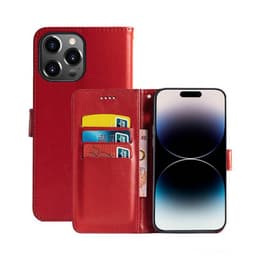 Lompakkokotelo 3-kortti Apple iPhone 14 Pro - Punainen