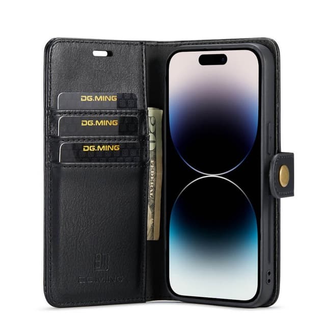 Lompakkokotelo DG-Ming 2i1 Apple iPhone 14 Pro Max - Musta