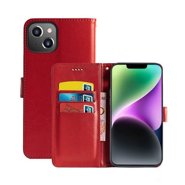 Mobil lommebok 3-kort Apple iPhone 14 - Rød