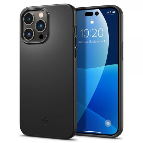 Spigen iPhone 14 Pro Max Deksel Thin Fit Svart