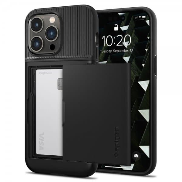 Spigen iPhone 14 Pro Cover Slim Armor CS Sort