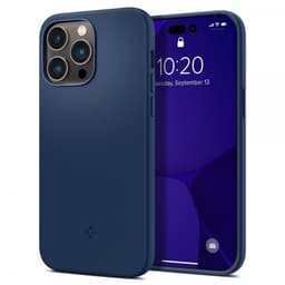 Spigen iPhone 14 Pro Skal Silicone Fit MagFit Navy Blue