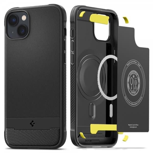 Spigen iPhone 14 Plus Deksel Rugged Armor MagFit Matte Black