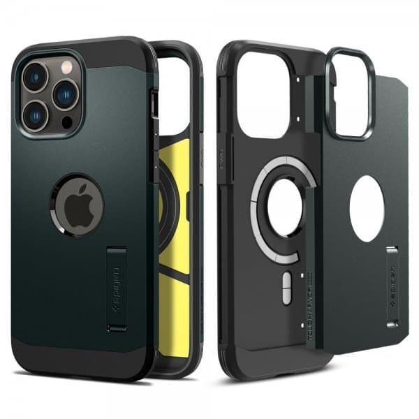 Spigen iPhone 14 Pro Max Skal Tough Armor MagFit Abyss Green