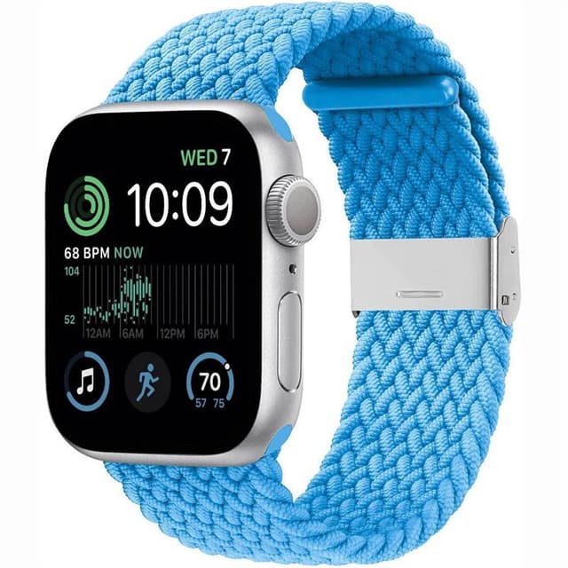 Flettet Elastik Armbånd Apple Watch SE 2022 44mm - skyblue