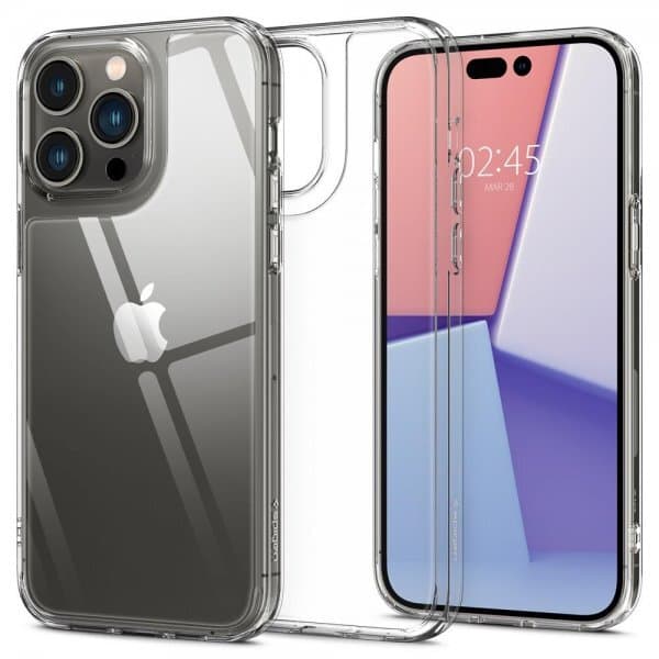 Spigen iPhone 14 Pro Skal Quartz Hybrid Crystal Clear