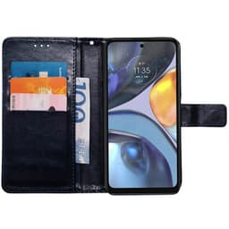 Mobil lommebok 3-kort Motorola Moto G22 - Mørkeblå