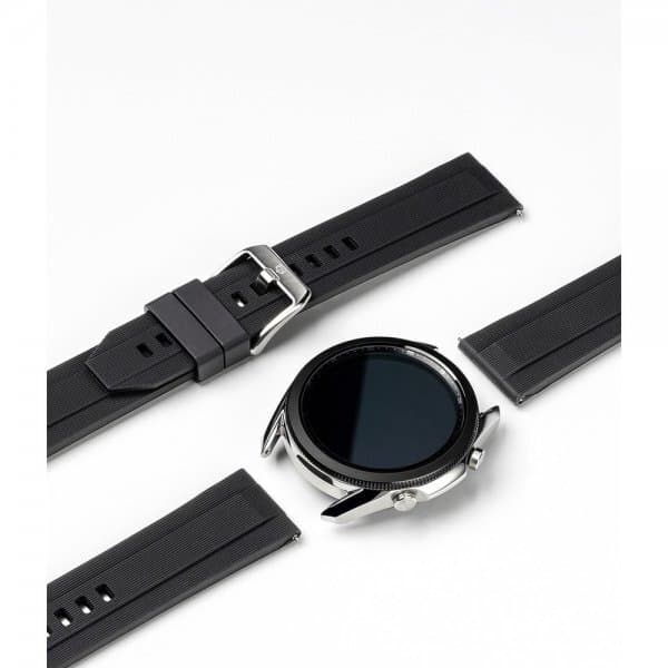 Ringke Samsung Galaxy Watch 20mm Armband Rubber One Band Svart