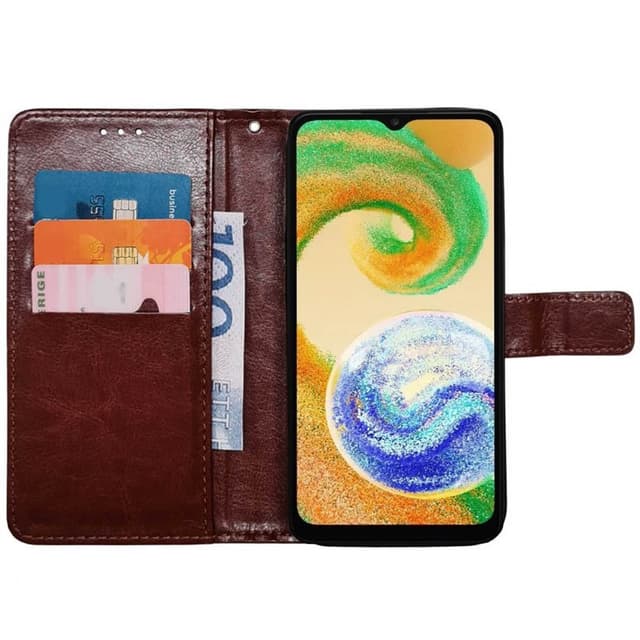 Lompakkokotelo 3-kortti Samsung Galaxy A04s - Ruskea