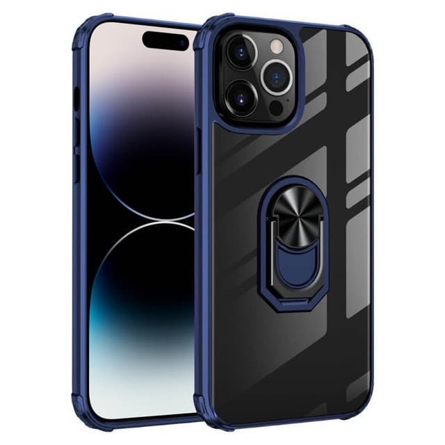 Clear Ring Cover Apple iPhone 14 Pro - Blå