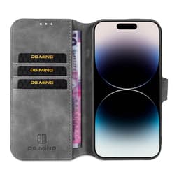DG-Ming Wallet cover 3-kort Apple iPhone 14 Pro Max - Grå