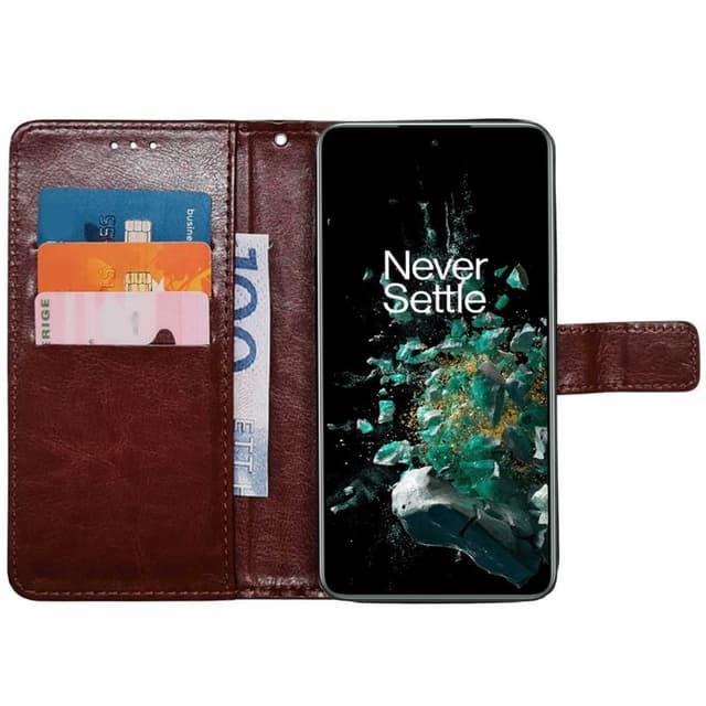 Lompakkokotelo 3-kortti OnePlus 10T 5G - Ruskea