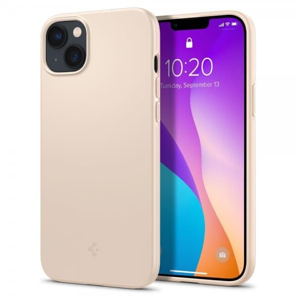 Spigen iPhone 14 Plus Deksel Thin Fit Sand Beige