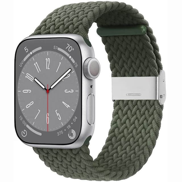 Flettet Elastik Armbånd Apple Watch 8 (45mm) - Army