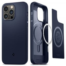 Spigen iPhone 14 Pro Max Deksel Mag Armor MagFit Navy Blue
