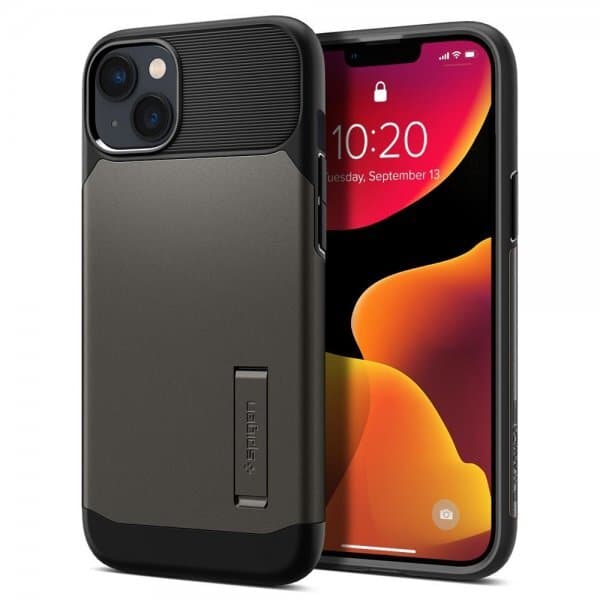Spigen iPhone 14 Plus Deksel Slim Armor MagFit Gunmetal