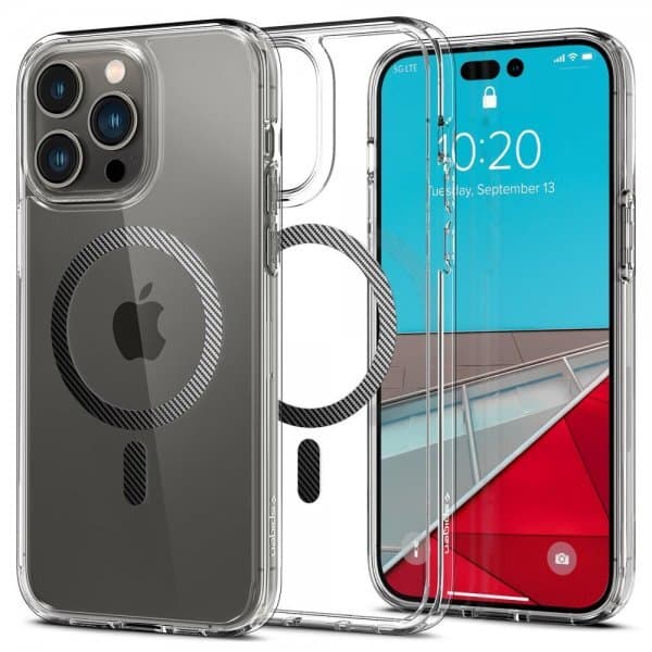 Spigen iPhone 14 Pro Max Kuori Ultra Hybrid MagFit Carbon Fiber