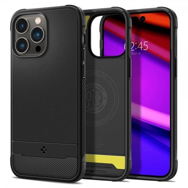 Spigen iPhone 14 Pro Skal Rugged Armor MagFit Matte Black