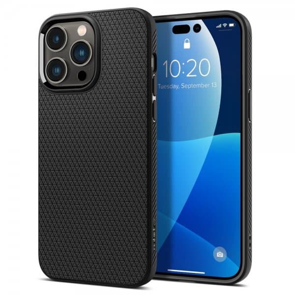 Spigen iPhone 14 Pro Max Deksel Liquid Air Matte Black