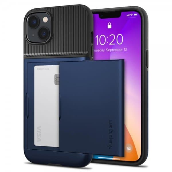 Spigen iPhone 14 Plus Deksel Slim Armor CS Navy Blue