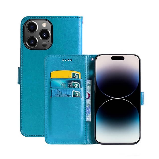 Wallet cover 3-kort Apple iPhone 14 Pro - Lyseblå