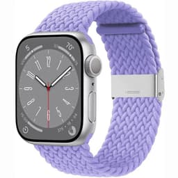 Flätat Elastiskt Armband Apple Watch 8 (41mm) - Ljuslila