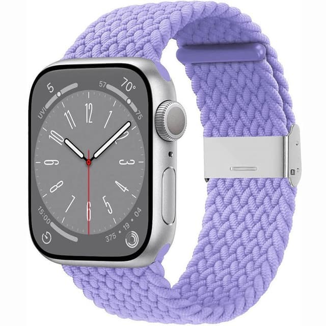 Flätat Elastiskt Armband Apple Watch 8 (41mm) - Ljuslila