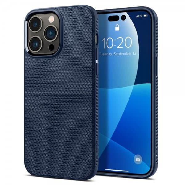 Spigen iPhone 14 Pro Cover Liquid Air Navy Blue