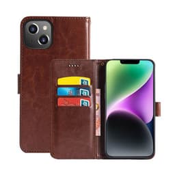 Wallet cover 3-kort Apple iPhone 14 - Brun