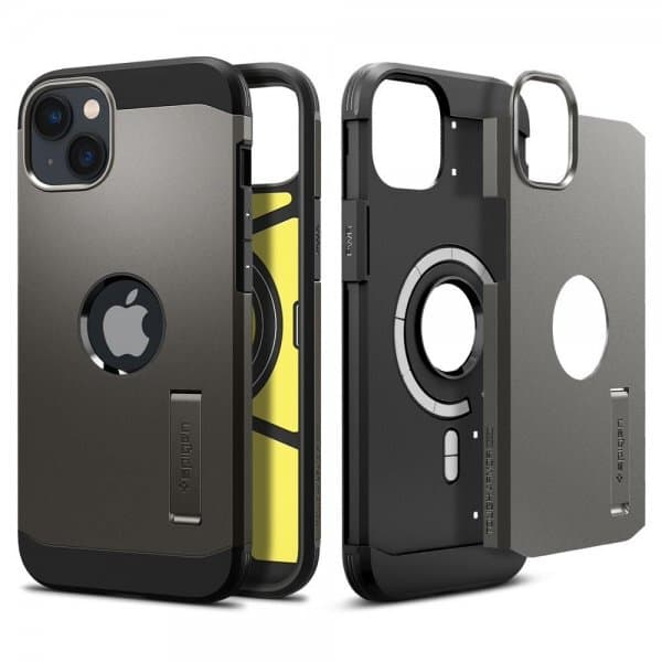 Spigen iPhone 14 Plus Deksel Tough Armor MagFit Gunmetal