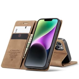 CaseMe Smart Magnet FlipCase Apple iPhone 14 - Ruskea