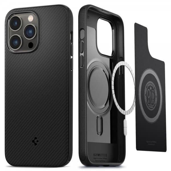 Spigen iPhone 14 Pro Max Skal Mag Armor MagFit Matte Black