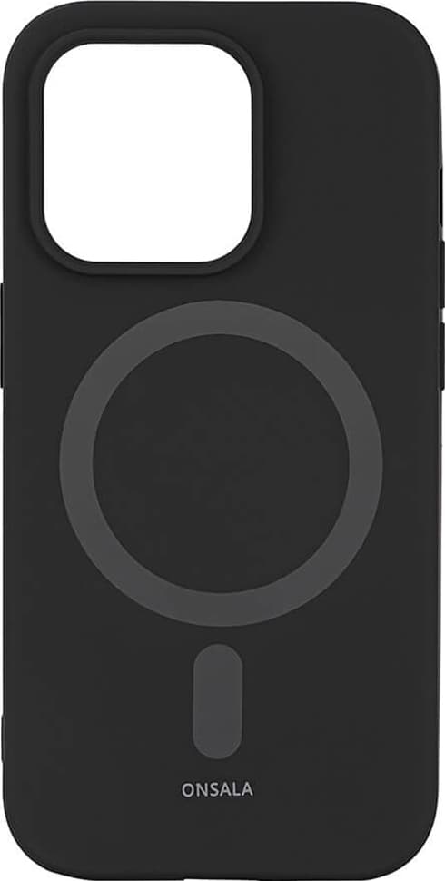 Onsala Silicone MagSeries fodral för iPhone 14 Pro (svart)