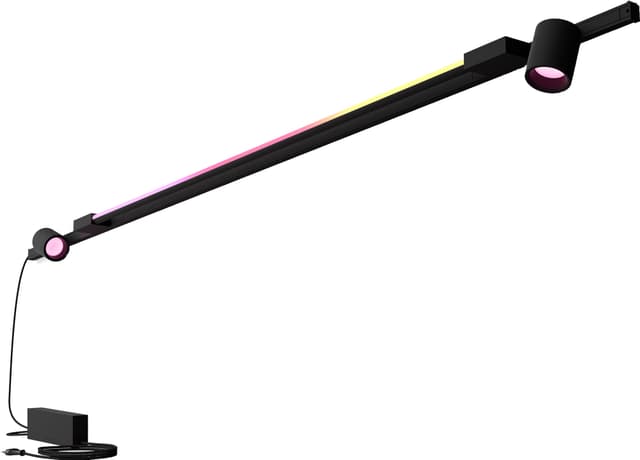 Hue Perifo svart vägglampe-set 2 cylinderspotlights 1GT