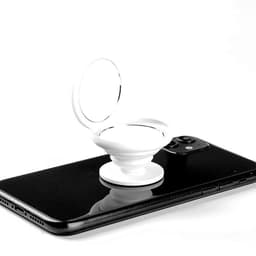 Avtakbar Mobiltelefon Airbag Holder med Speil ABS Hvit