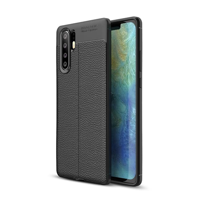 TPU-skal Litchi Grain Huawei P30 Pro - Svart