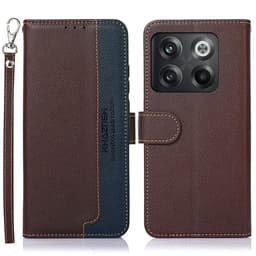 KHAZNEH OnePlus 10T / Ace Pro Plånboksfodral - Brun/Blå